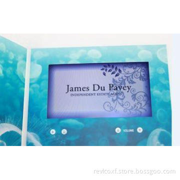 custom Multi - page handmade lcd video greeting card for fa